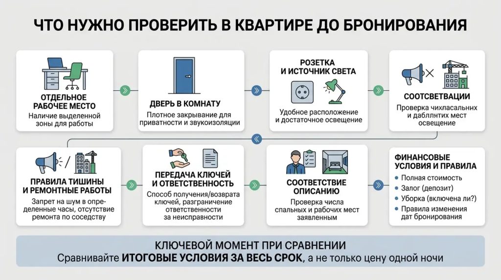 Что нужно проверить в квартире до бронирования